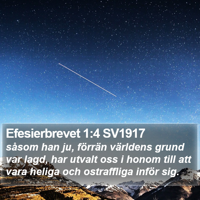 Efesierbrevet 1:4 SV1917 Bible Study