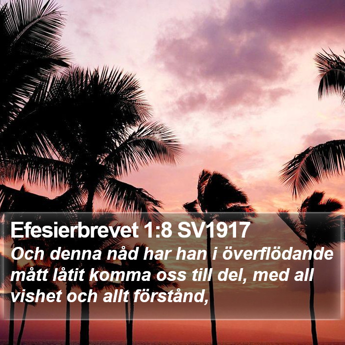 Efesierbrevet 1:8 SV1917 Bible Study