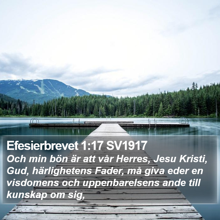 Efesierbrevet 1:17 SV1917 Bible Study