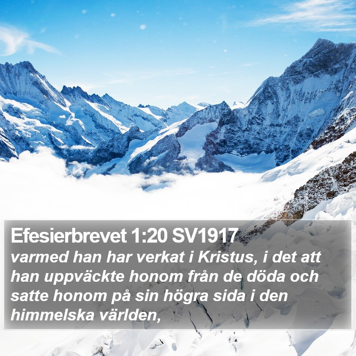 Efesierbrevet 1:20 SV1917 Bible Study