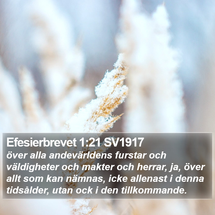 Efesierbrevet 1:21 SV1917 Bible Study