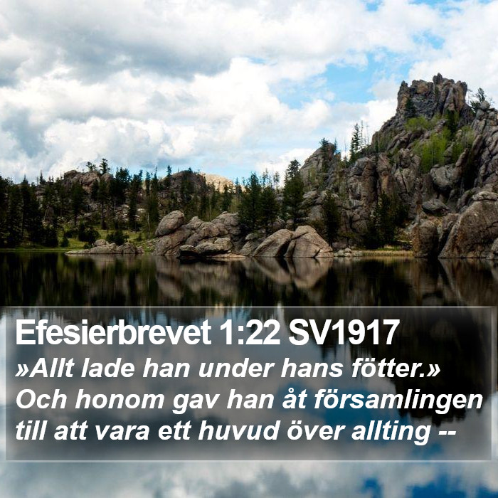 Efesierbrevet 1:22 SV1917 Bible Study