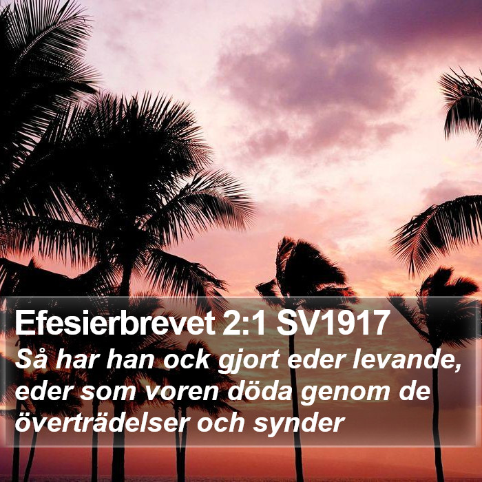 Efesierbrevet 2:1 SV1917 Bible Study