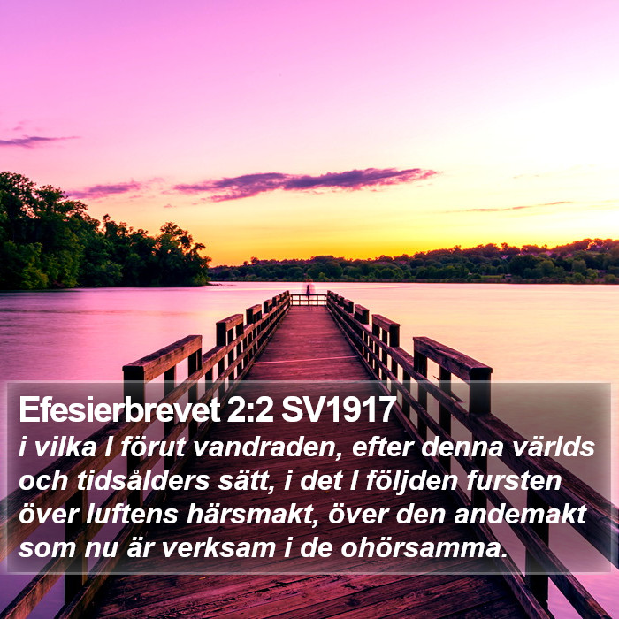 Efesierbrevet 2:2 SV1917 Bible Study