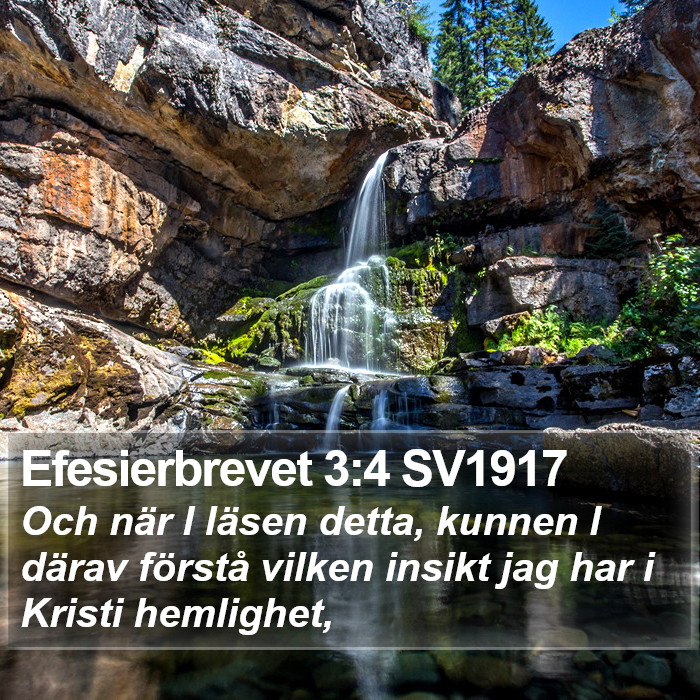 Efesierbrevet 3:4 SV1917 Bible Study