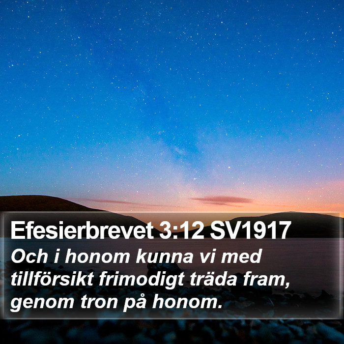 Efesierbrevet 3:12 SV1917 Bible Study