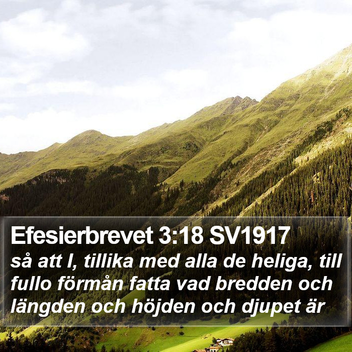 Efesierbrevet 3:18 SV1917 Bible Study