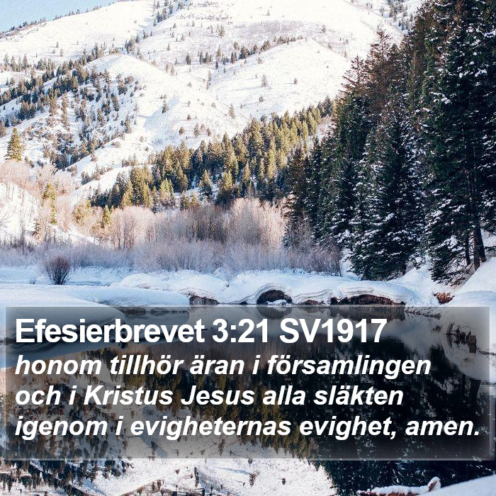 Efesierbrevet 3:21 SV1917 Bible Study