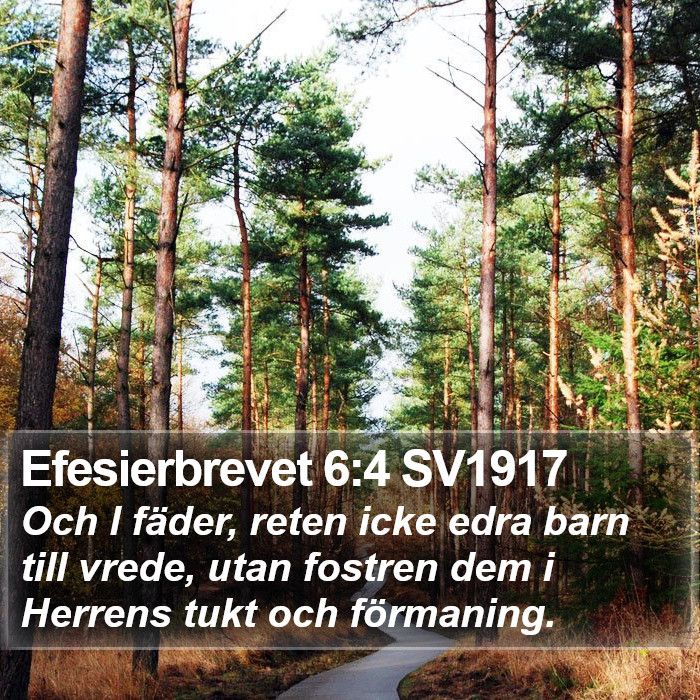 Efesierbrevet 6:4 SV1917 Bible Study