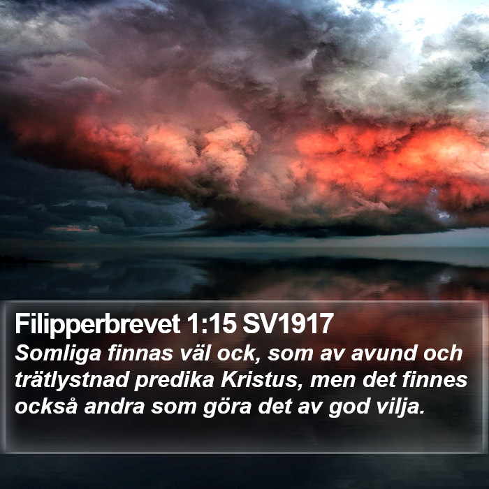 Filipperbrevet 1:15 SV1917 Bible Study