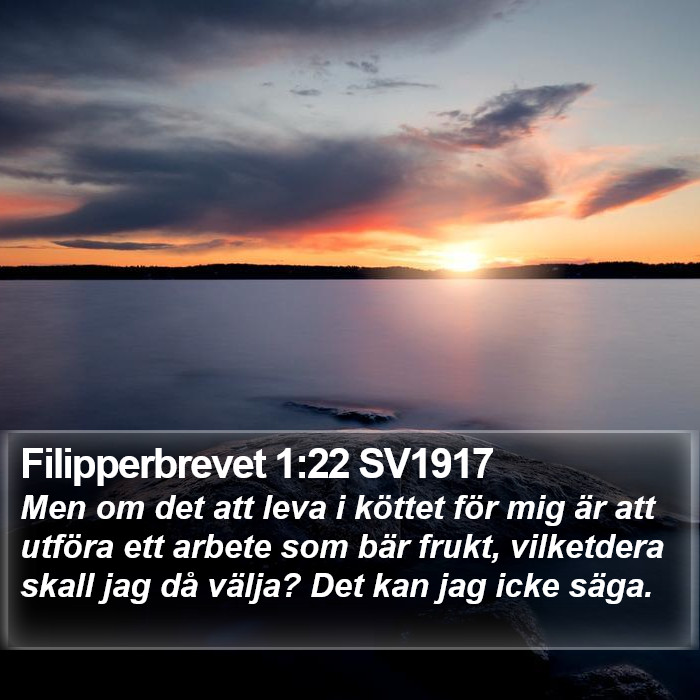 Filipperbrevet 1:22 SV1917 Bible Study