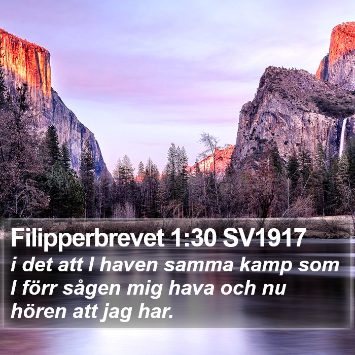 Filipperbrevet 1:30 SV1917 Bible Study