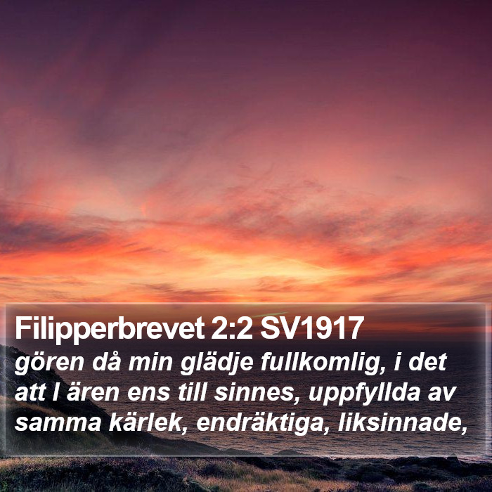 Filipperbrevet 2:2 SV1917 Bible Study