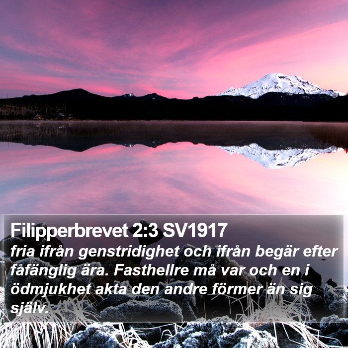 Filipperbrevet 2:3 SV1917 Bible Study