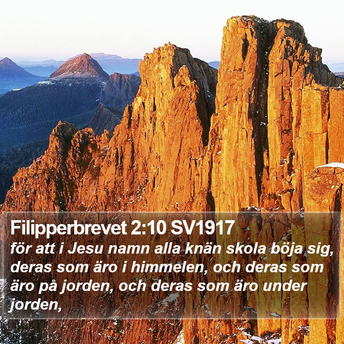 Filipperbrevet 2:10 SV1917 Bible Study