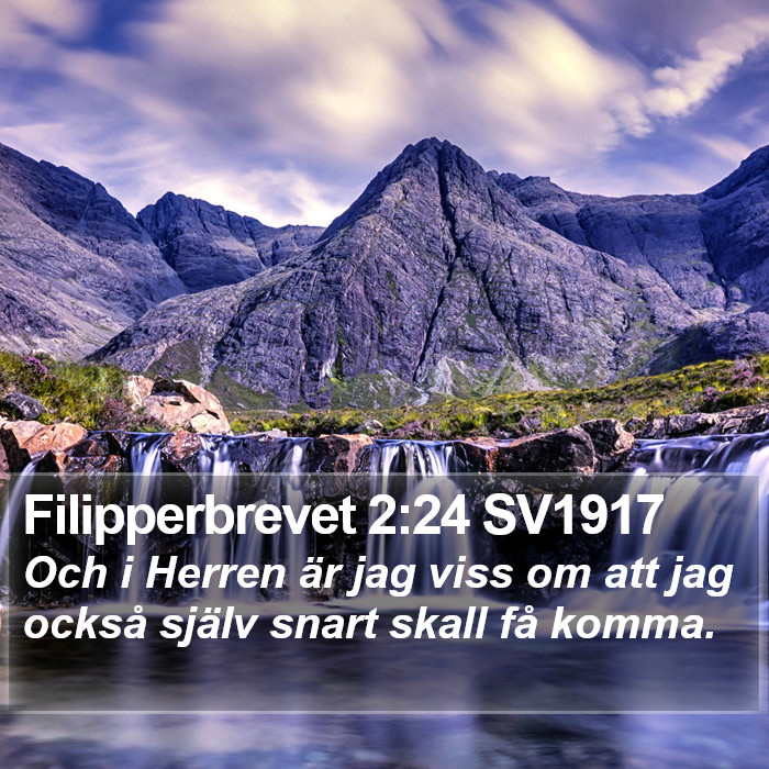 Filipperbrevet 2:24 SV1917 Bible Study