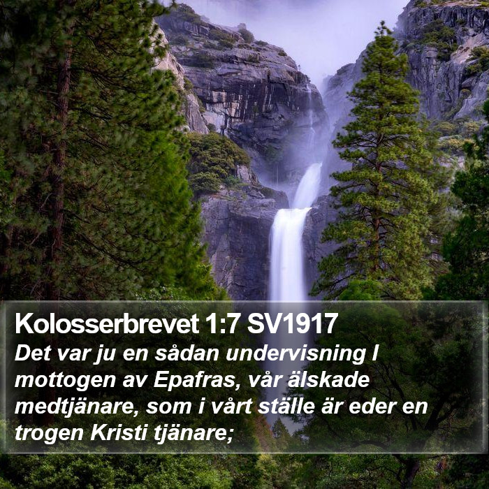 Kolosserbrevet 1:7 SV1917 Bible Study