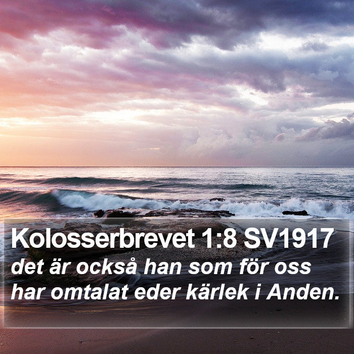 Kolosserbrevet 1:8 SV1917 Bible Study