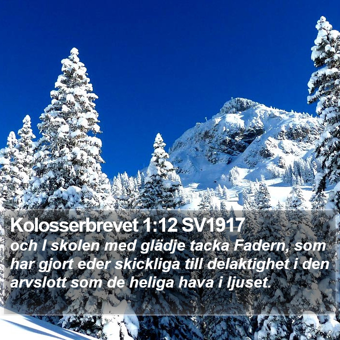 Kolosserbrevet 1:12 SV1917 Bible Study