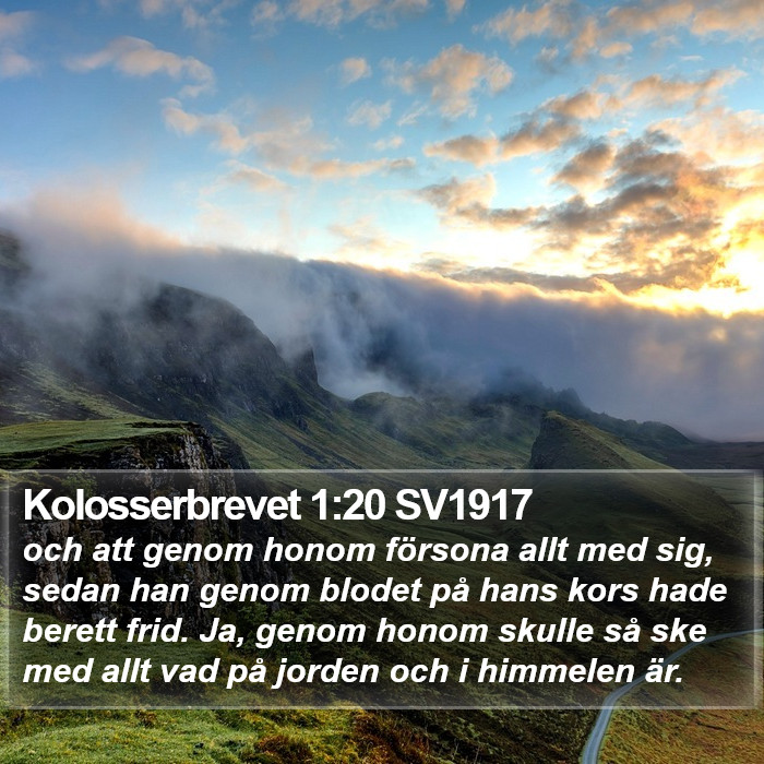 Kolosserbrevet 1:20 SV1917 Bible Study