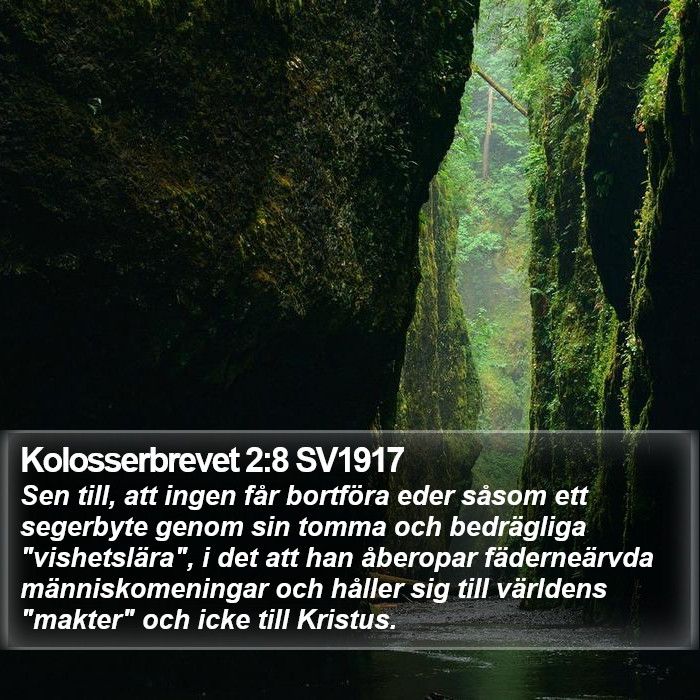 Kolosserbrevet 2:8 SV1917 Bible Study