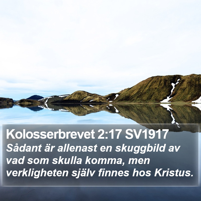 Kolosserbrevet 2:17 SV1917 Bible Study