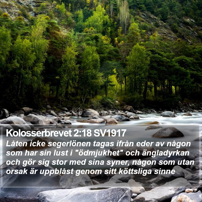 Kolosserbrevet 2:18 SV1917 Bible Study