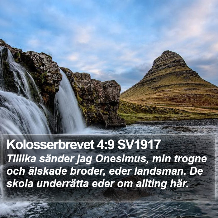 Kolosserbrevet 4:9 SV1917 Bible Study