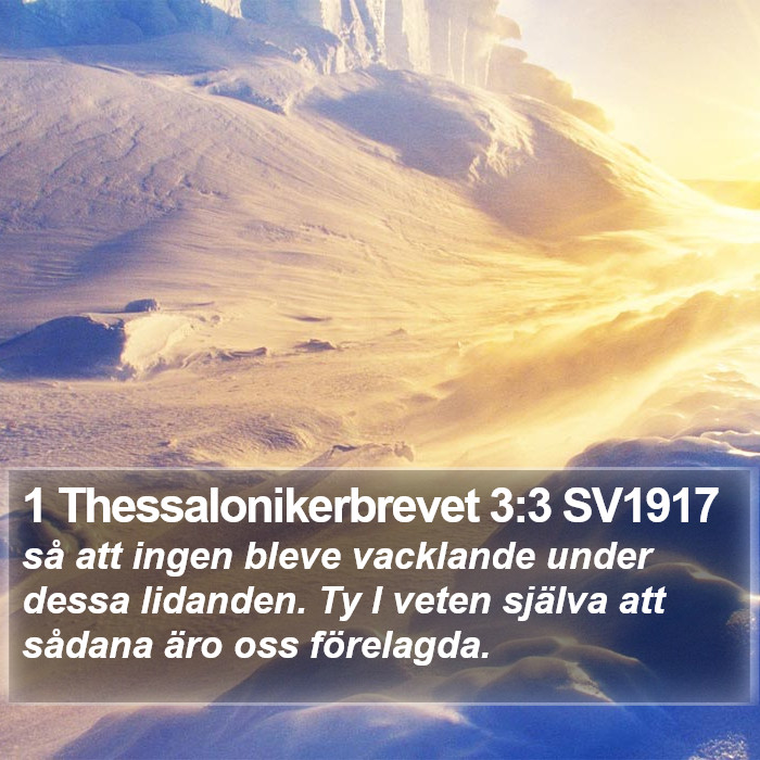 1 Thessalonikerbrevet 3:3 SV1917 Bible Study