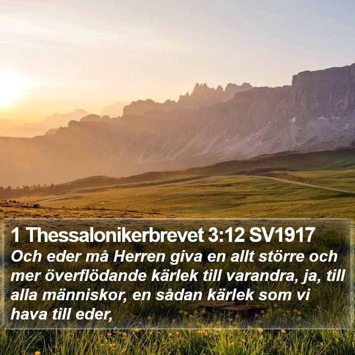 1 Thessalonikerbrevet 3:12 SV1917 Bible Study