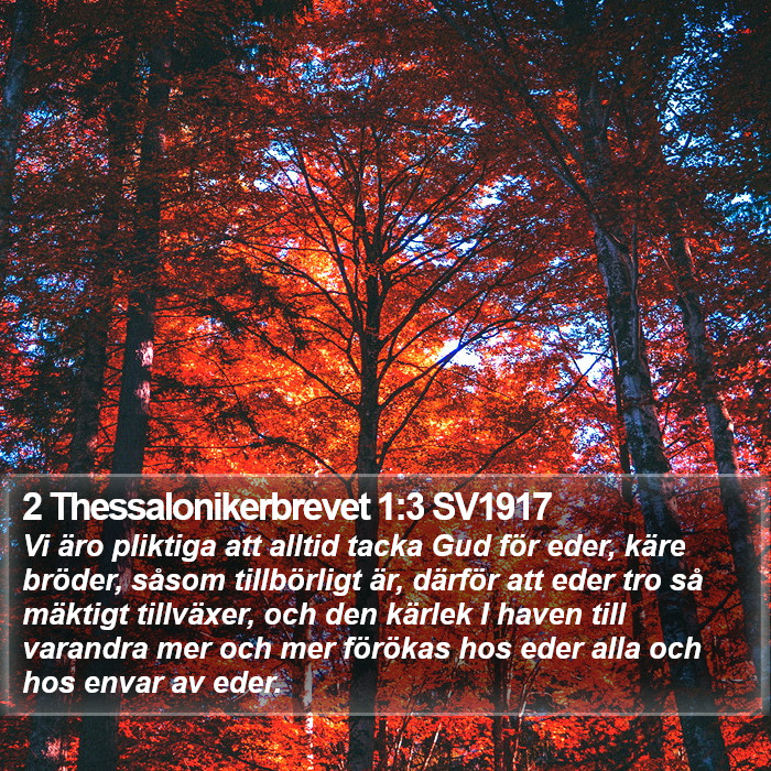 2 Thessalonikerbrevet 1:3 SV1917 Bible Study