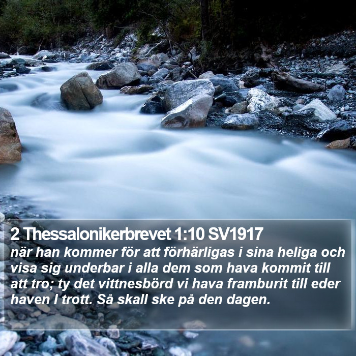 2 Thessalonikerbrevet 1:10 SV1917 Bible Study