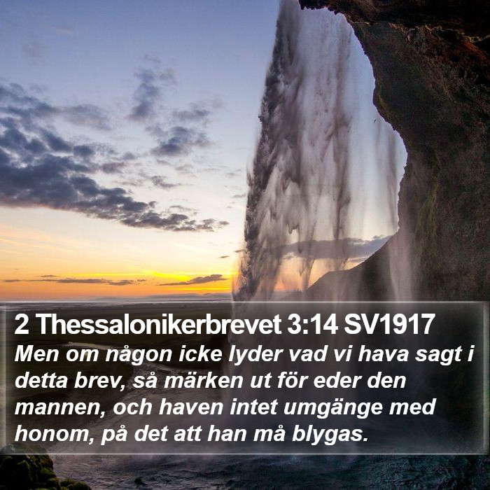 2 Thessalonikerbrevet 3:14 SV1917 Bible Study