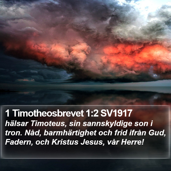 1 Timotheosbrevet 1:2 SV1917 Bible Study