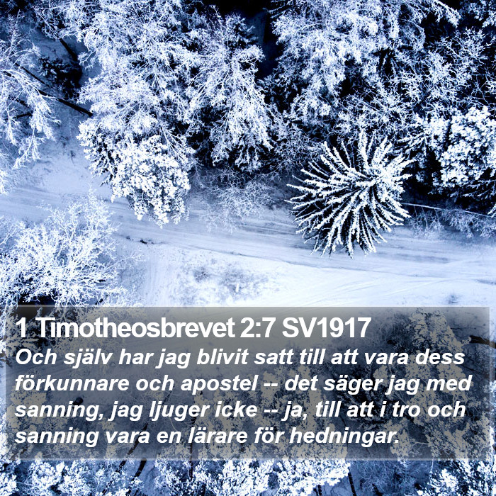 1 Timotheosbrevet 2:7 SV1917 Bible Study