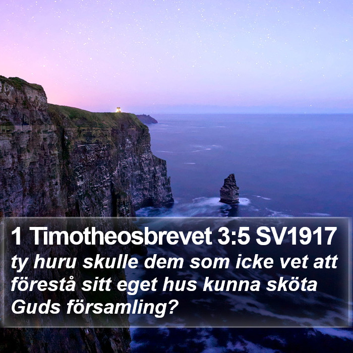 1 Timotheosbrevet 3:5 SV1917 Bible Study