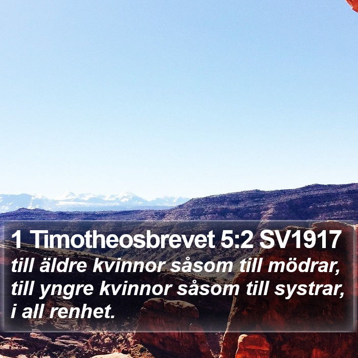 1 Timotheosbrevet 5:2 SV1917 Bible Study