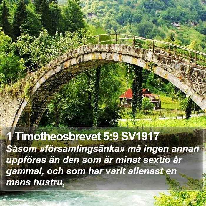 1 Timotheosbrevet 5:9 SV1917 Bible Study