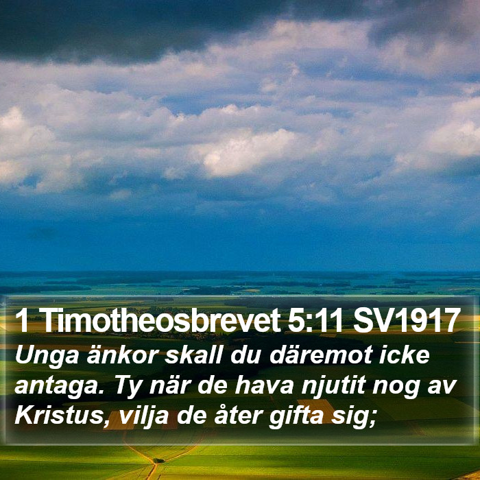 1 Timotheosbrevet 5:11 SV1917 Bible Study