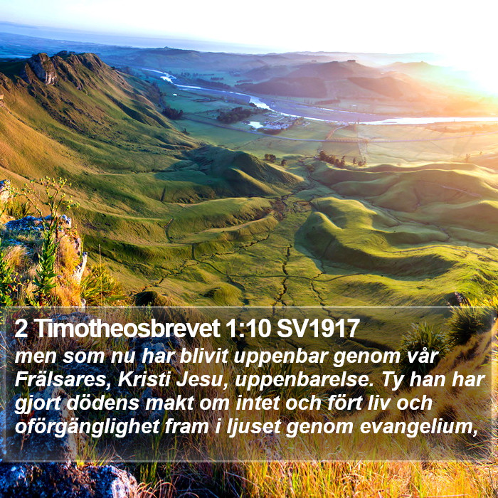 2 Timotheosbrevet 1:10 SV1917 Bible Study