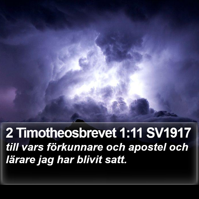 2 Timotheosbrevet 1:11 SV1917 Bible Study