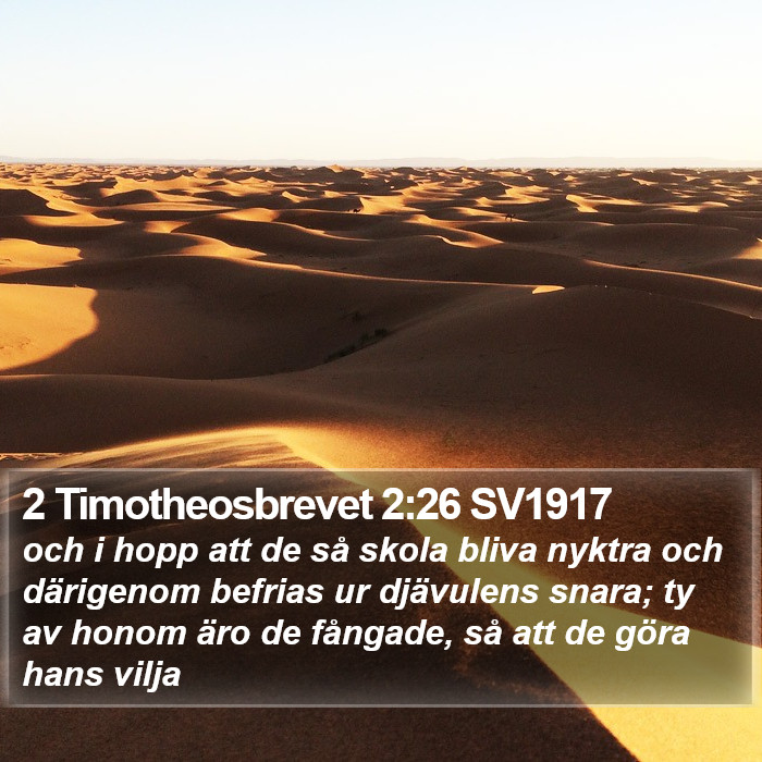 2 Timotheosbrevet 2:26 SV1917 Bible Study