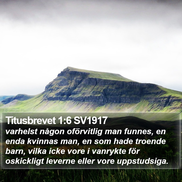 Titusbrevet 1:6 SV1917 Bible Study