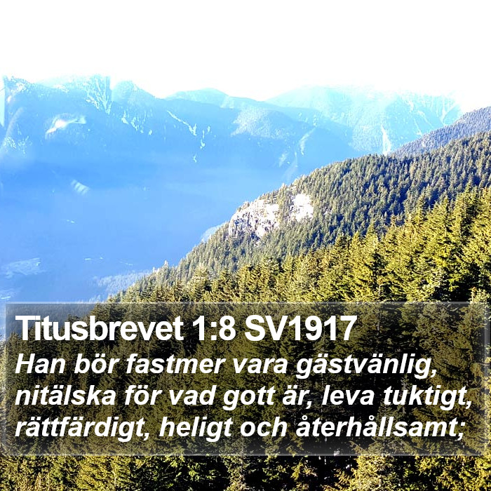 Titusbrevet 1:8 SV1917 Bible Study