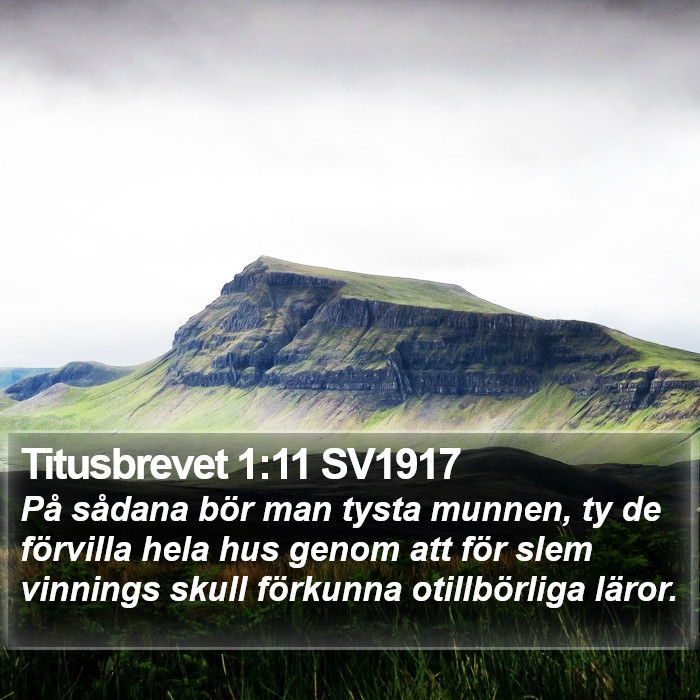 Titusbrevet 1:11 SV1917 Bible Study