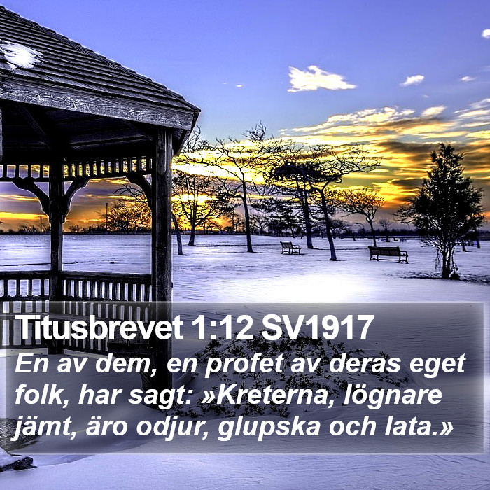 Titusbrevet 1:12 SV1917 Bible Study