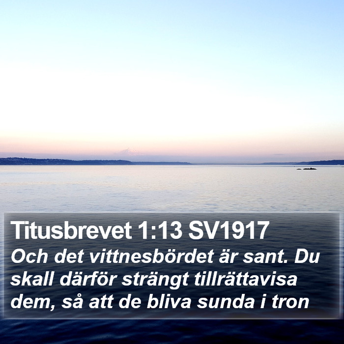 Titusbrevet 1:13 SV1917 Bible Study