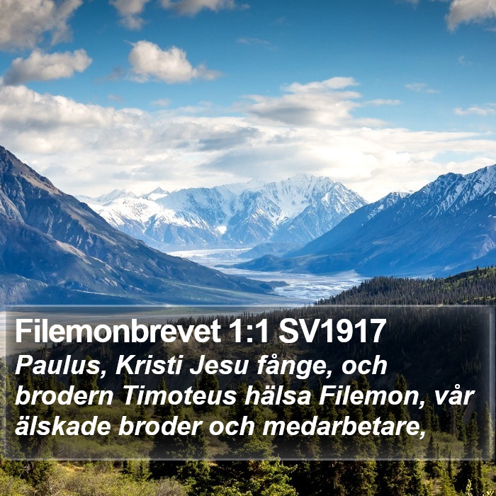 Filemonbrevet 1:1 SV1917 Bible Study