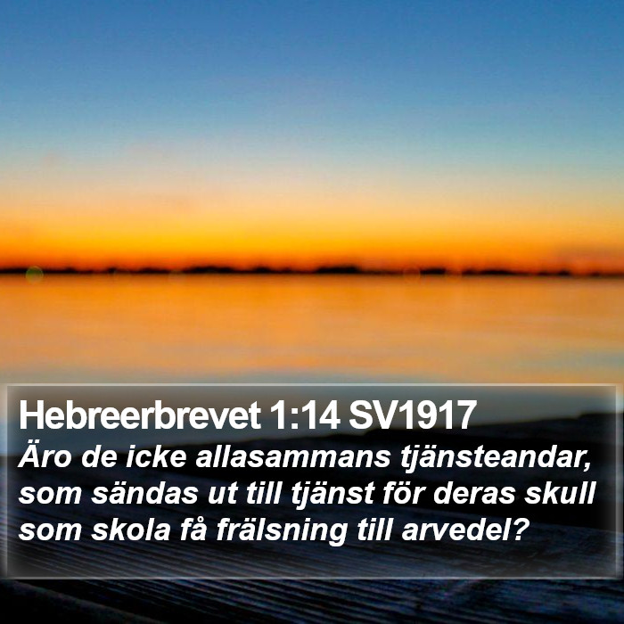 Hebreerbrevet 1:14 SV1917 Bible Study