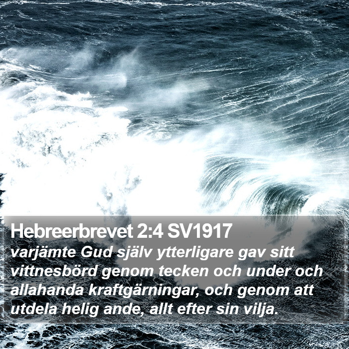 Hebreerbrevet 2:4 SV1917 Bible Study